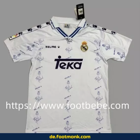 Vintage Real Madrid Heimtrikot 1994-1996 – Retro Fußballtrikot Herren/Damen – Authentisches Vereinstrikot – Fussballtrikots günstig kaufen