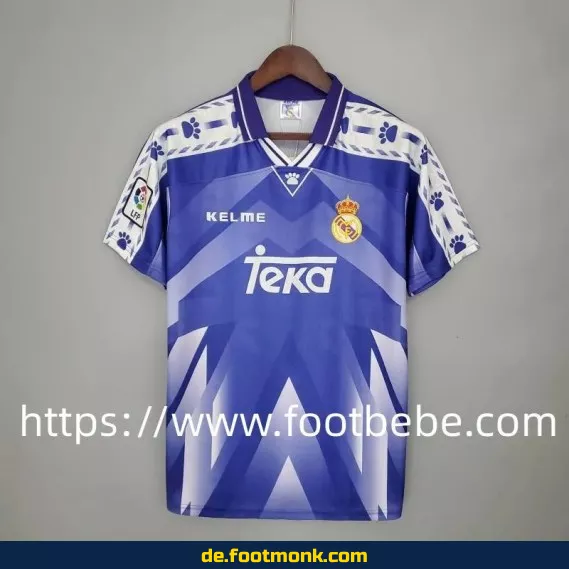 Vintage Real Madrid Auswärtstrikot 1996/97 – Retro Fußballtrikot Herren/Damen – Authentisches Vereinstrikot – Nike/Adidas Retro Trikot – Limitierte Kollektion