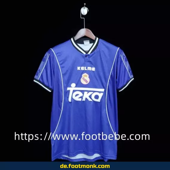 Vintage Real Madrid Auswärtstrikot 1997-1998 – Retro Fußballtrikot Herren/Damen – Authentisches Vereinstrikot – Nike/Adidas Retro Trikot – Limitierte Edition