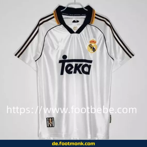 Vintage Real Madrid Heimtrikot 1998/99 – Retro Fußballtrikot Herren/Damen (Authentisch, Nike/Adidas) – Günstige Fussballtrikots im Angebot