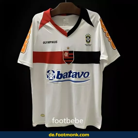 Flamengo Vintage Trikot 2010/2011 Auswärts weiß – Retro Fußballtrikot Herren/Damen