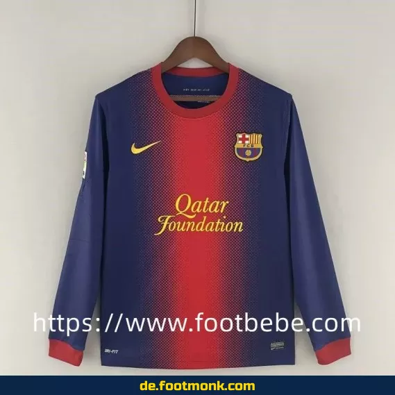 Vintage FC Barcelona Heimtrikot 2012/2013 Langarm – Retro Fußballtrikot Herren/Damen