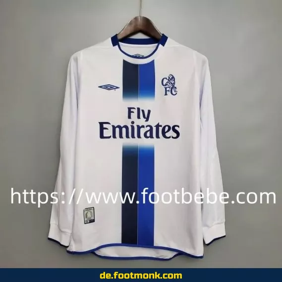 **Vintage Chelsea Trikot 2003-2005 – Authentisches Retro-Fußballtrikot mit langen Ärmeln (Herren, Damen) – Exklusives Vereinstrikot**