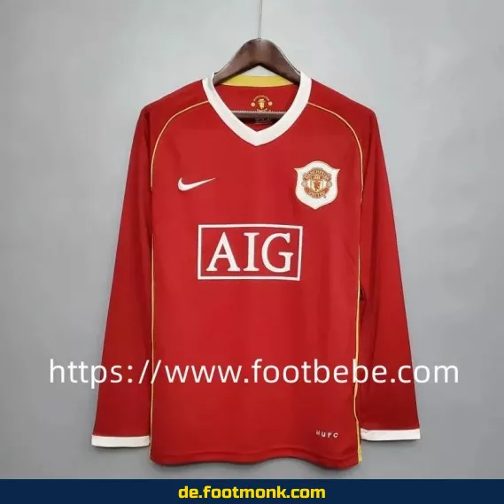 Vintage Manchester United Heimtrikot 2006/2007 Langarm – Retro Fußballtrikot Herren/Damen