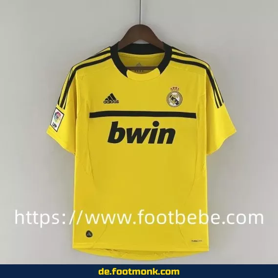 Vintage Real Madrid Torwarttrikot 2011/2012 – Gelbes Retro Fußballtrikot (Herren/Damen/Kinder) – Authentisches Vereinstrikot von Adidas