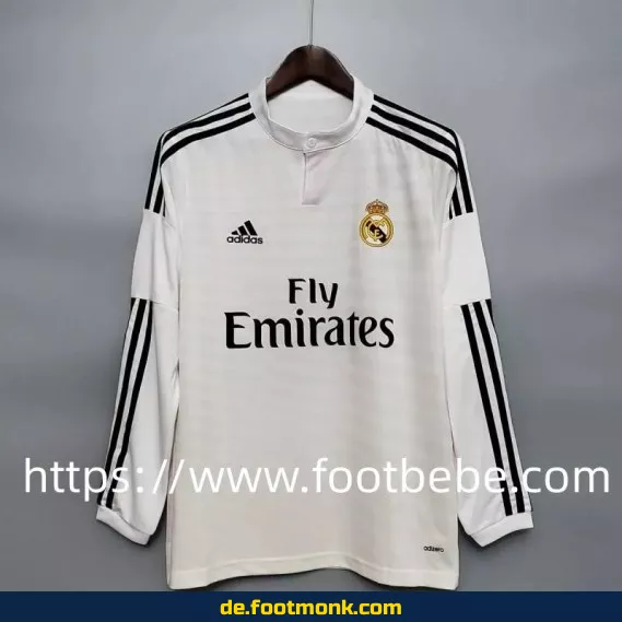 Vintage Real Madrid Heimtrikot 2014/2015 Langarm – Authentisches Retro-Fußballtrikot für Herren