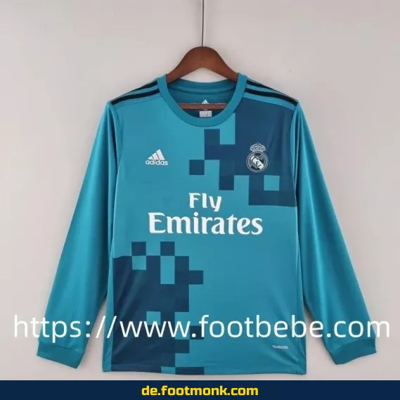 Vintage Real Madrid Trikot 2017/2018 – Drittes Trikot mit langen Ärmeln | Retro Fußballtrikot Herren | Authentisches Vereinstrikot | Nike Fußballtrikot | Fussballtrikots günstig kaufen