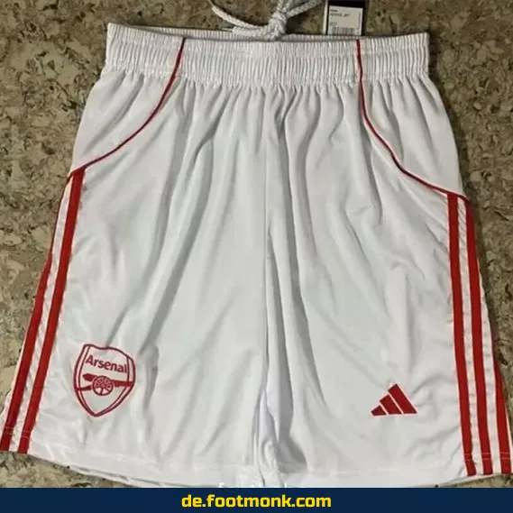 Arsenal Fußball-Shorts 2025/2026 – Weiß | Günstige Fussballtrikots | Herren & Damen