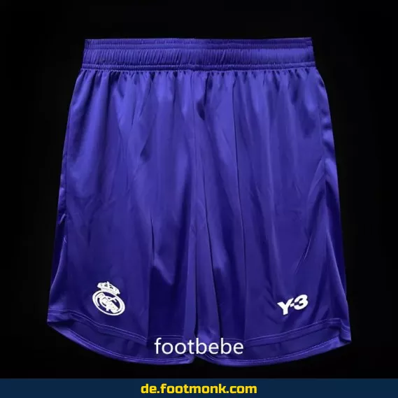 Real Madrid Y3 Fußball-Shorts 2024/2025 in Violett – Günstige Fussballtrikots & Vereinstrikots für Herren, Damen & Kinder