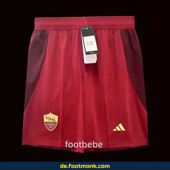 Fußball-Shorts Rom 2024/2025 rot – Günstige Fussballtrikots & Vereinsbekleidung