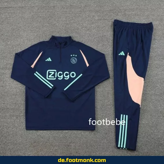 Ajax Trainingsanzug 2023/2024 Halbzip Damen/Herren - Marineblau | Günstige Fußballtrikots | Authentische Vereinstrikots