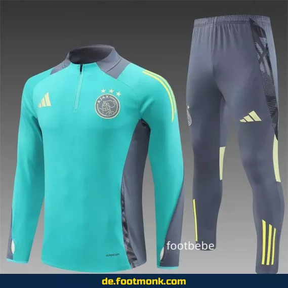Ajax Trainingsanzug 2024/2025 Halbzip Blau – Fußballtrikots & Trainingsbekleidung