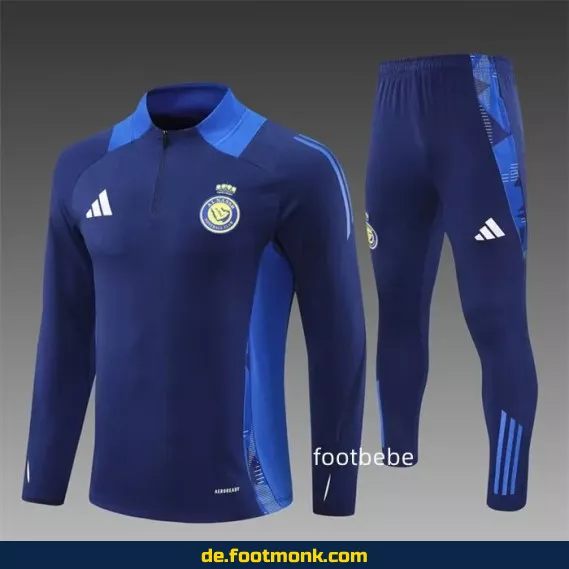Al-Nassr Trainingsanzug 2024/2025 blau – Fußballtrikots günstig kaufen | Herren & Damen | Authentische Vereinstrikots | Nike & Adidas