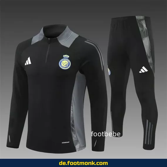 Al-Nassr Trainingsanzug 2024/2025 – Offizielles Herren Fußballtrikot Set in Schwarz – Günstige Vereinstrikots & Retro Fussballtrikots