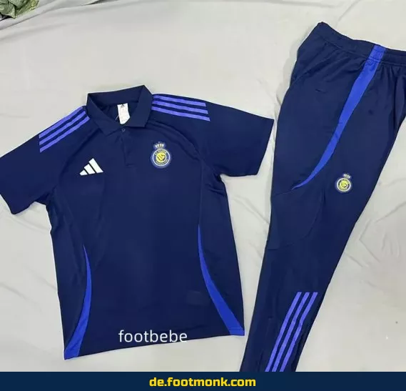 Al-Nassr Trainingsanzug 2025/2026 – Blaues Polo-Trikot | Fußballtrikot Herren & Damen | Günstige Vereinstrikots | Nike/Adidas Alternative