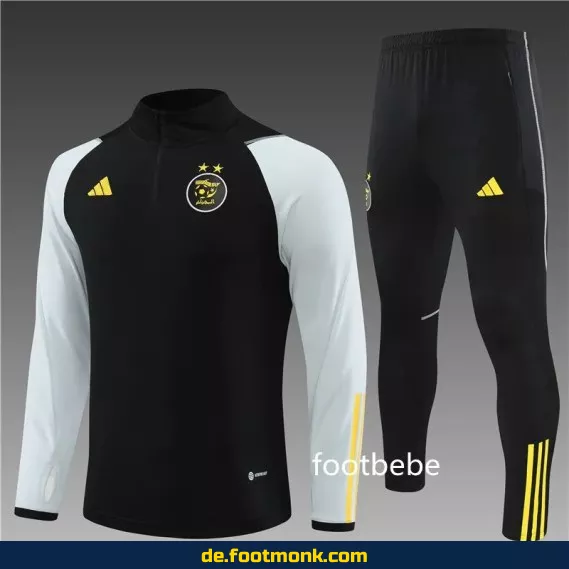 Fußball Trainingsanzug Algerien 2023/2024 Halbzip Schwarz – Authentische Trikots & Vereinstrikots