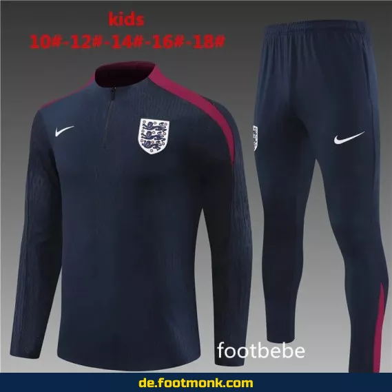 Kinder Fußball Trainingsanzug England 2024/2025 – Royalblau | Günstige Fussballtrikots & Vereinstrikots