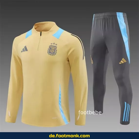 Argentinisches Fußball-Trainingsshirt 2024/2025 mit Halbzip – Authentisches Vereinstrikot
