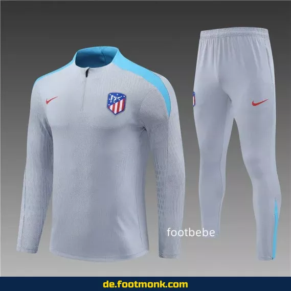 Atletico Madrid Trainingsanzug 2024/2025 grau – Fußballtrikot Herren/Damen/Kinder | Günstige Vereinstrikots | Nike/Adidas | Personalisiert | Bundesliga & EM/WM Trikots