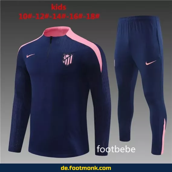 Atletico Madrid Kinder Trainingsanzug 2024/2025 – Royalblau | Günstige Fußballtrikots | Authentische Vereinstrikots | Nike/Adidas