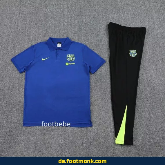 FC Barcelona Trainingsanzug 2025/2026 – Blaues Polo-Shirt | Günstige Fußballtrikots & Vereinstrikots