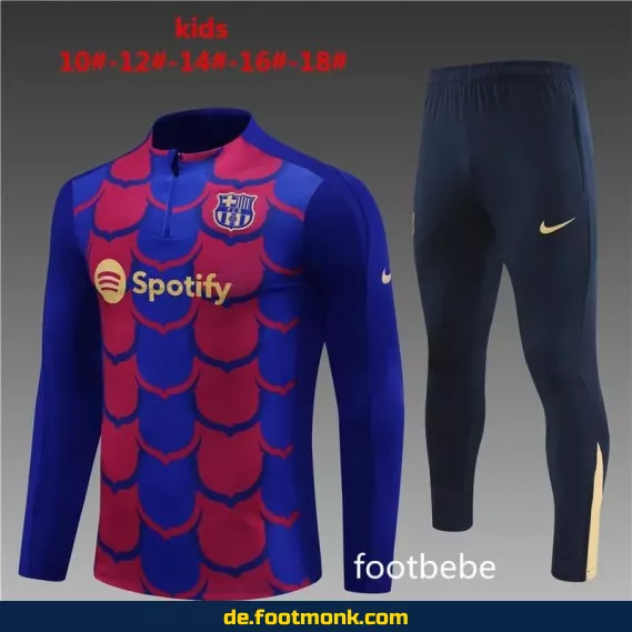 FC Barcelona Kinder Trainingsanzug 2024/2025 – Günstige Fußballtrikots & Vereinstrikots