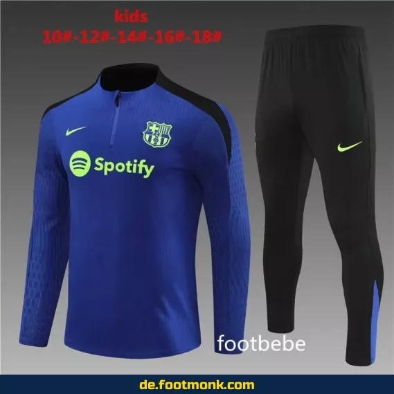 FC Barcelona Kinder Trainingsanzug 2024/2025 – Blaues Fußballtrikot Set | Günstige Fussballtrikots für Jungen & Mädchen