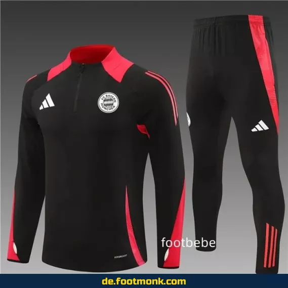 Bayern Munich Trainingsanzug 2024/2025 Halbzip Schwarz – Offiziell lizenziert | Fußballtrikot Shop | Herren & Damen