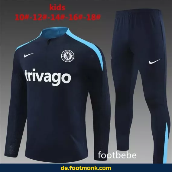 Kinder Fußball Trainingsanzug Chelsea 2024/2025 – Royalblau | Günstige Fußballtrikots Online Kaufen