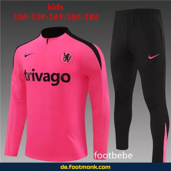 Kinder Fußballtrikot Chelsea 2024/2025 – Rosa | Günstige Vereinstrikots | Trainingsanzug für Mädchen & Jungen