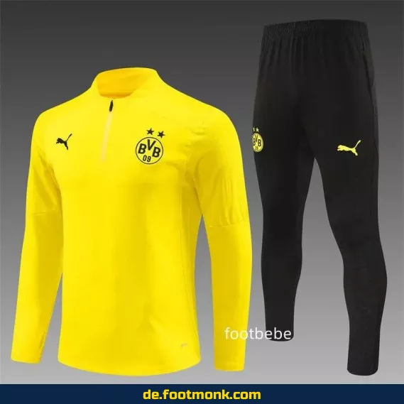 BVB Trainingsanzug 2024/2025 – Gelbes Halbzip-Fussballtrikot – Dortmund Vereinstrikot für Herren, Damen & Kinder – Günstige Fußballtrikots online kaufen