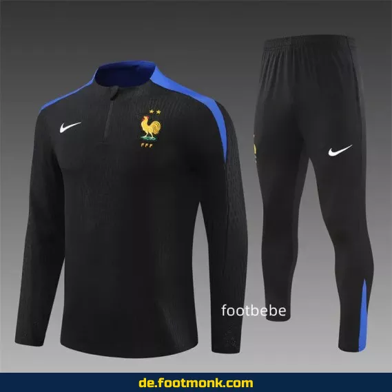 Frankreich Nationalmannschaft Trainingsanzug 2024/2025 schwarz – Fußballtrikot Shop | Günstige & Authentische Trikots