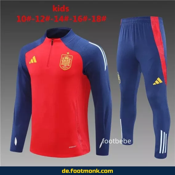 Kinder Fußballtrikot Spanien 2024/2025 rot – Günstige Fussballtrikots online kaufen