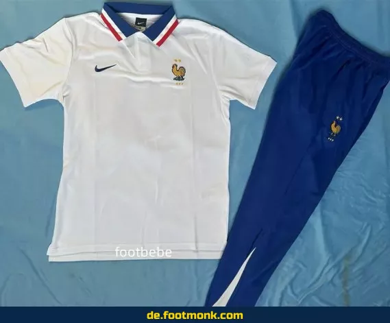 Frankreich Polo Trainingsanzug 2025/2026 – Weißes Fußballtrikot Set | Herren Damen Kinder | Günstig & Authentisch