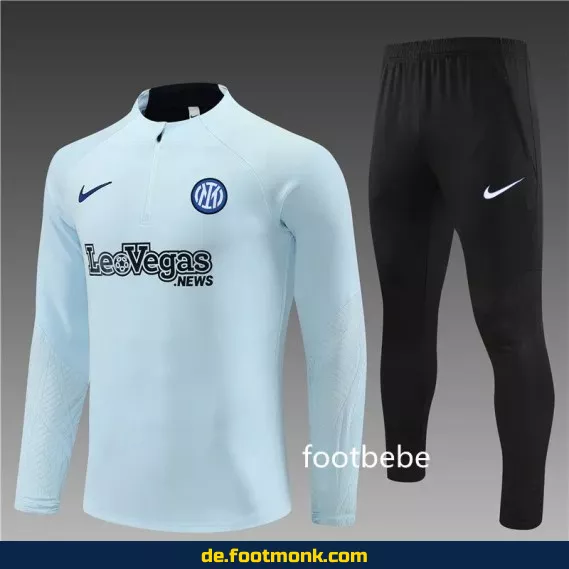 Inter Mailand 2023/2024 Trainingsanzug Damen/Herren – Hellblaues Halbzip-Trikot | Authentisches Vereinstrikot | Fußballtrikots günstig online kaufen