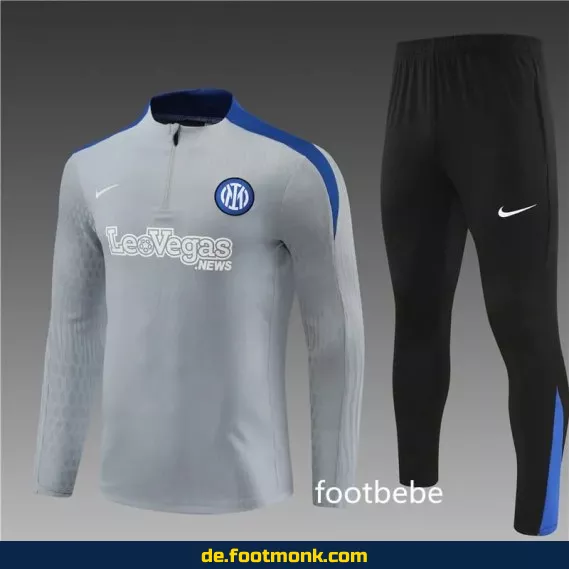 Inter Milan Trainingsanzug 2024/2025 – Grau – Fußballtrikot Herren/Damen – Authentisches Vereinstrikot – Nike/Adidas – Günstig Online Kaufen