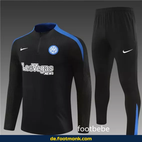 Inter Milan Trainingsanzug 2024/2025 schwarz – Offizielles Fußballtrikot Herren/Damen
