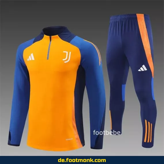Juventus Trainingsanzug 2024/2025 – Gelbes Halbzip-Fussballtrikot für Herren & Damen