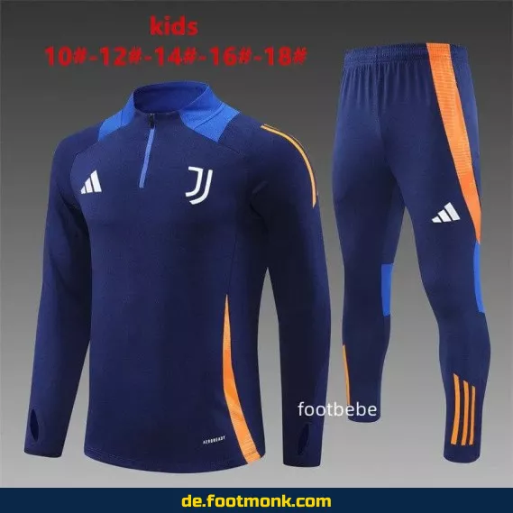 Juventus Kinder Trainingsanzug 2024/2025 – Königblau | Günstige Fußballtrikots & Vereinstrikots für Kinder | Nike/Adidas