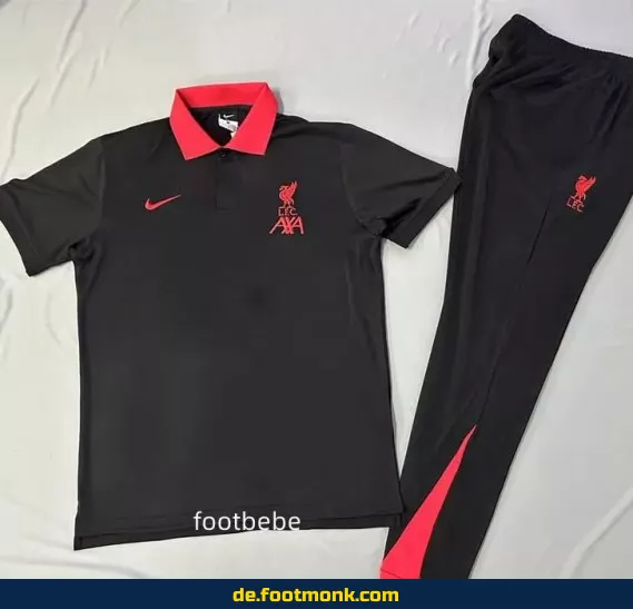 Liverpool 2025/2026 Fußballtrikot – Schwarz, Polo, Originale Trikotkollektion
