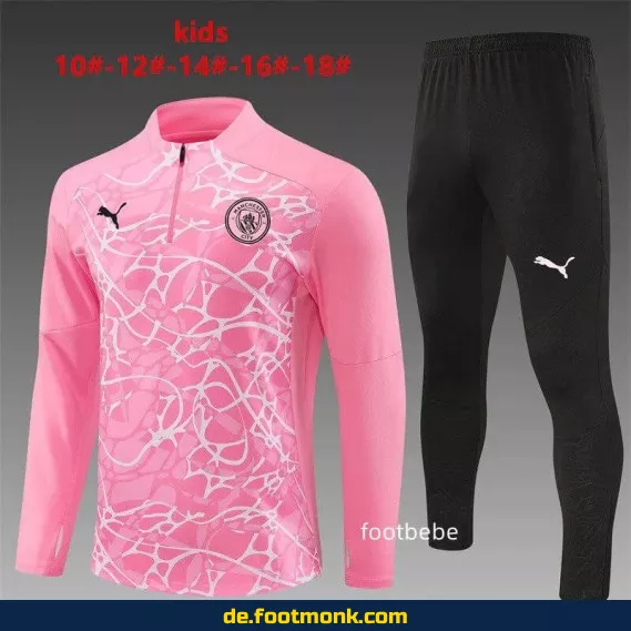 Manchester City Kinder Trainingsanzug 2024/2025 – Rosa | Günstige Fußballtrikots für Kinder | Nike/Adidas Vereinstrikots