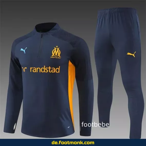OM Marseille Trainingsanzug 2024/2025 - Dunkelblau | Günstige Fußballtrikots & Vereinstrikots | Herren, Damen & Kinder | Nike & Adidas