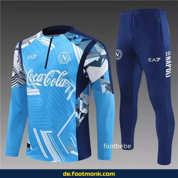 Napoli 2024/2025 Trainingsanzug Halbzip Blau – Fußballtrikot & Vereinsoutfit