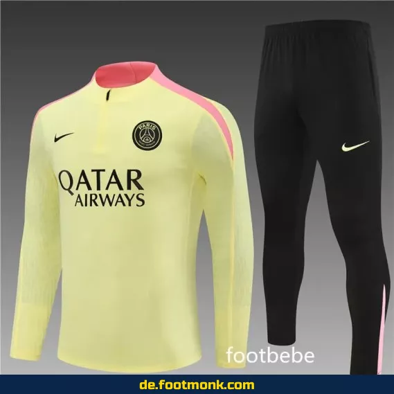 PSG Trainingsanzug 2024/2025 – Hellgelb | Günstige Fußballtrikots | Herren, Damen & Kinder | Authentische Vereinstrikots | Nike/Adidas