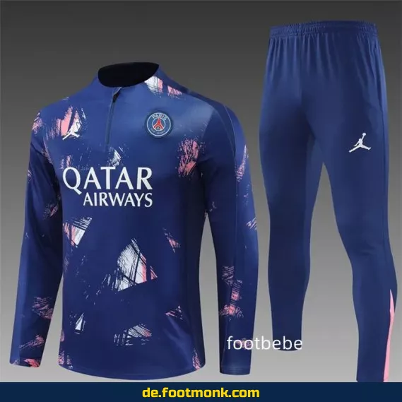 PSG Jordan Trainingsanzug 2024/2025 – Camouflage Blau | Fußballtrikot Shop | Günstige Fußballtrikots | Nike Vereinstrikots