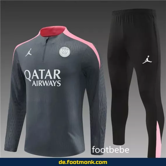 PSG Jordan Trainingsanzug 2024/2025 - Grau Dunkel | Fußballtrikot Shop | Nike Vereinstrikot | Herren Damen Kinder | Günstige Trainingsbekleidung