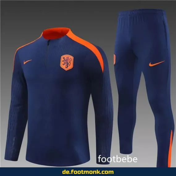 Royalblaues Fußball-Trainingsanzug Niederlande 2024/2025 – Authentisches Vereinstrikot
