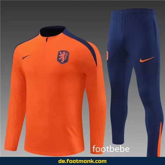 Niederlande 2024/2025 Orange Fußball Trainingsanzug – Authentisches Trikot, Herren/Damen/Kinder