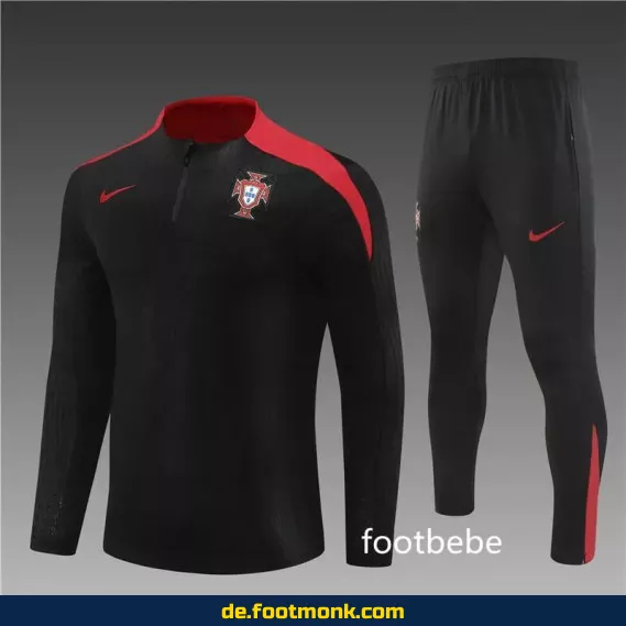 Portugal Fußball Trainingsanzug 2024/2025 – Schwarz | Authentische Fussballtrikots & Vereinstrikots