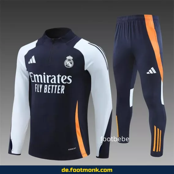 Real Madrid Trainingsanzug 2024/2025 – Halbzip Königblau | Herren Fußballtrikot & Vereinstrikots | Nike/Adidas | Günstige Fussballtrikots